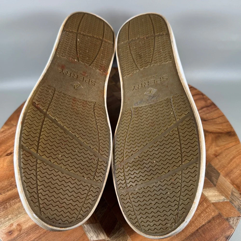 Sperry Top-Sider Mens 8 M Gray Navy Blue Fabric Boat Shoe Sneakers STS15303